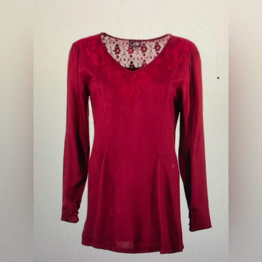 Choline Oriental dress Bordeaux Wine size Small. Long sleeve Brand new
